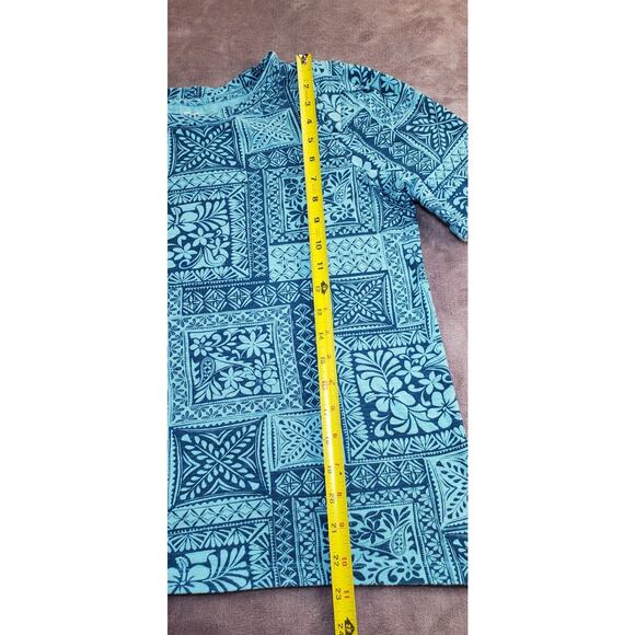 LOFT Green Floral Sz L T-Shirt EUC Lightweight with Short Sleeves Cotton C12-11 - Picture 2 of 7